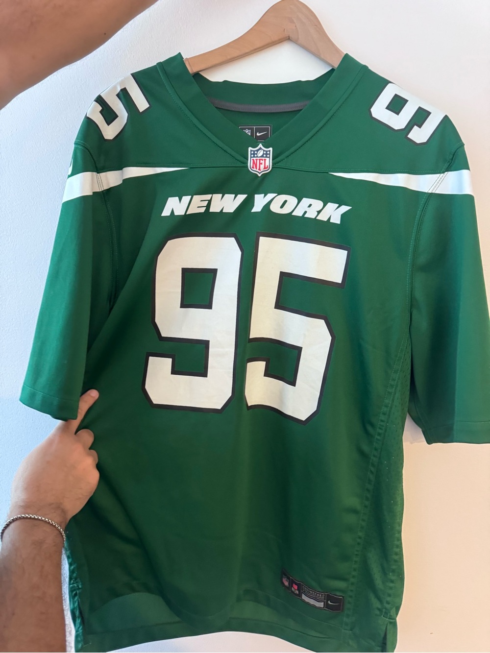 Nike New York Jets Home Football Jersey #95 Williams size XL